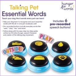 Hunger For Words Talking Pet Essential Words Dog Toy -Blue Buffalo Shop 805550 PT4. AC SS1800 V1682450371