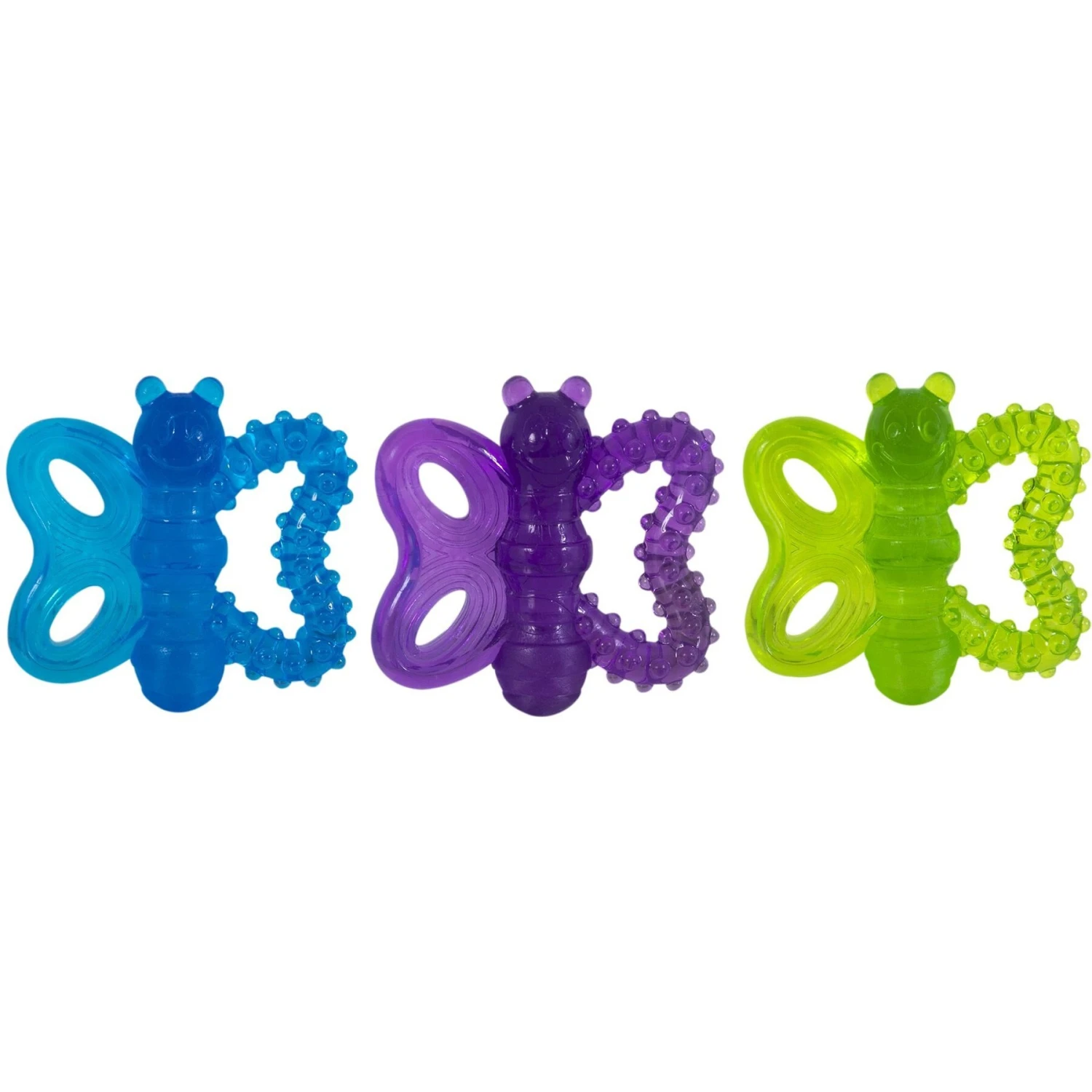 JW Pet Play Place Butterfly Puppy Teether, Color Varies 5 JW Pet Play Place Butterfly Puppy Teether, Color Varies - Image 3