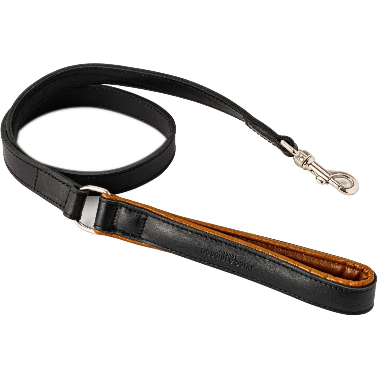 HUGO & HUDSON Padded Leather Dog Leash, Black, 43.3-in 3 HUGO & HUDSON Padded Leather Dog Leash, Black, 43.3-in