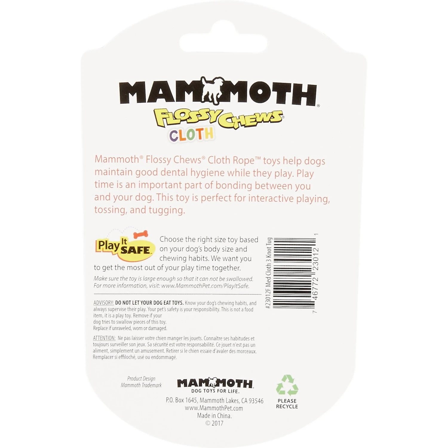 Mammoth Cloth Rope Tug For Dogs, Color Varies 10 Mammoth Cloth Rope Tug For Dogs, Color Varies - Image 8