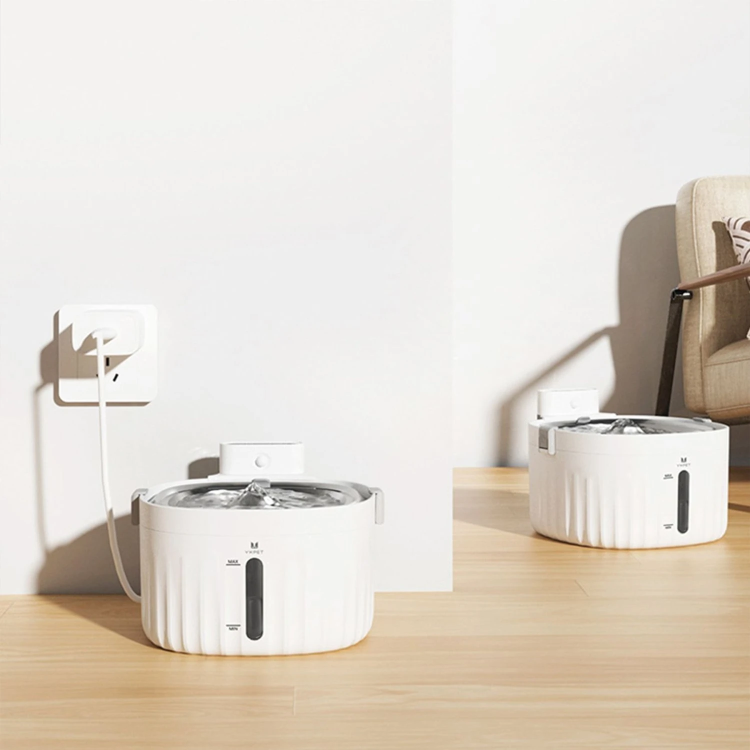 Hanamya Automatic Dog & Cat Water Fountain, White 3 Hanamya Automatic Dog & Cat Water Fountain, White