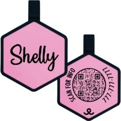 Besties QR Code Silicone Dog ID Tag
