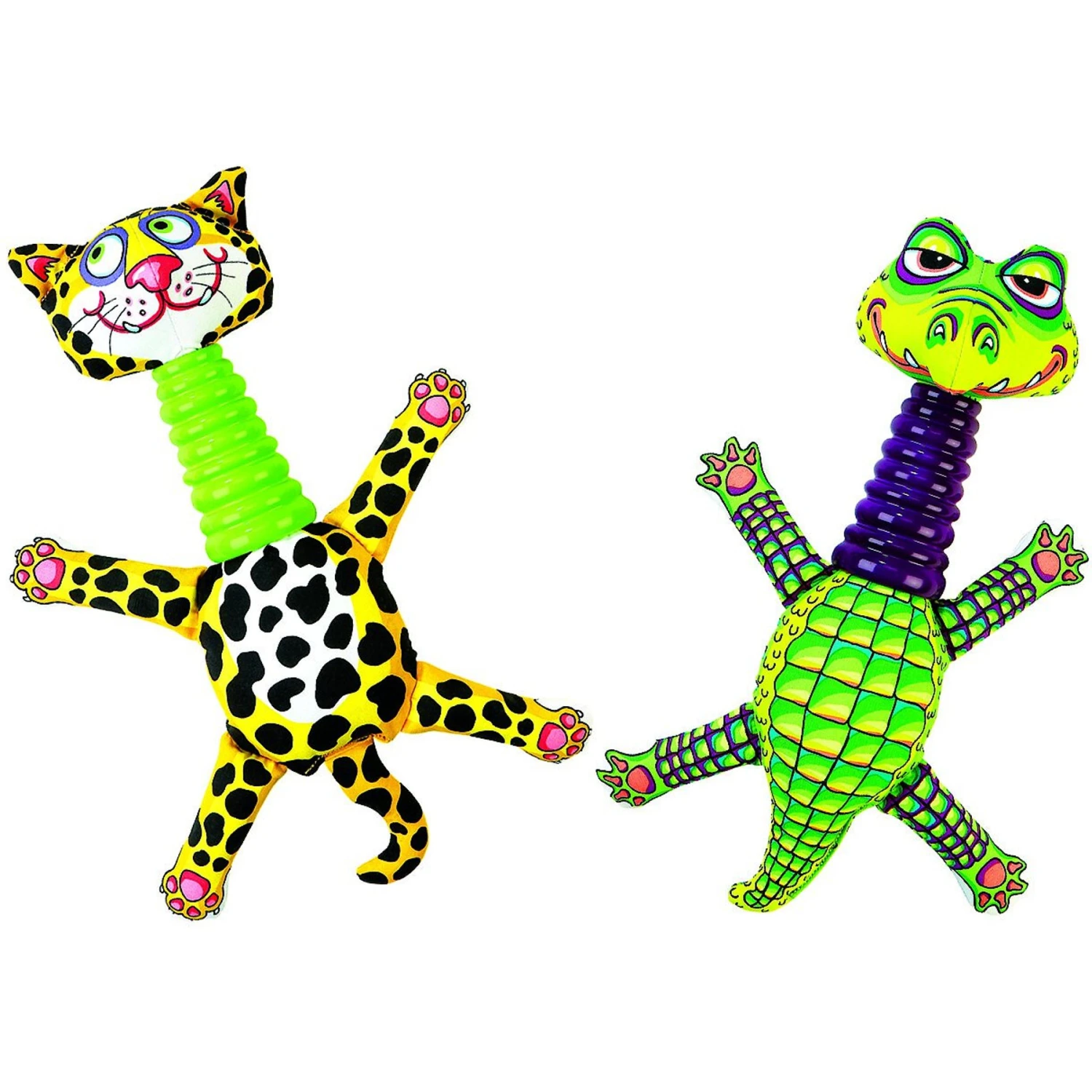 Fat Cat Rubber Neckers Squeaky Dog Toy, Color Varies 3 Fat Cat Rubber Neckers Squeaky Dog Toy, Color Varies