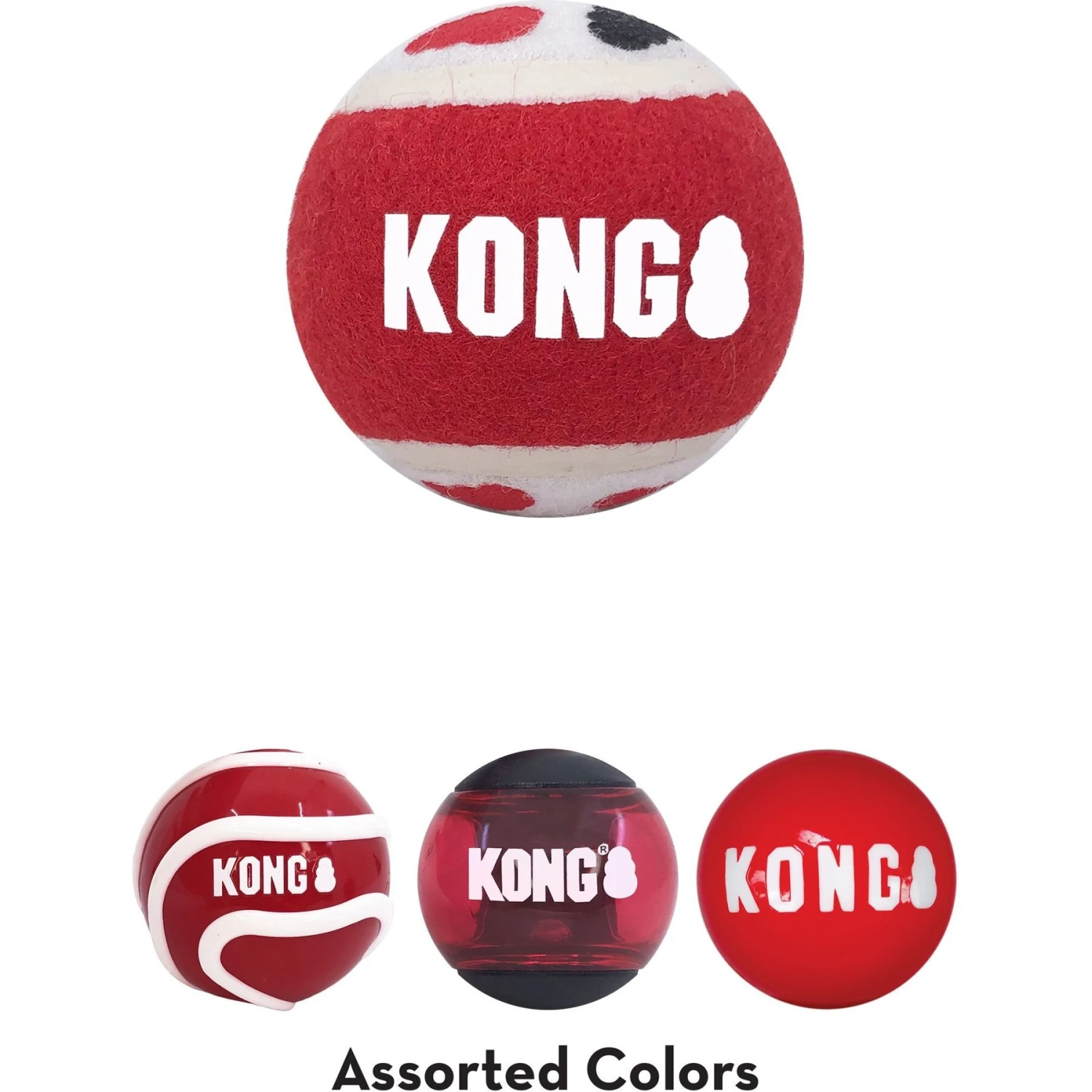 KONG Signature Balls Dog Toy, 4 Count 6 KONG Signature Balls Dog Toy, 4 Count - Image 4