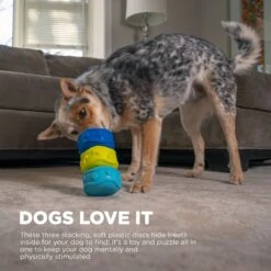 Outward Hound Treat Locking Discs Dispenser Puzzle Dog Toy, Multiple Colors -Blue Buffalo Shop 855558 PT1. AC SS1800 V1686333061