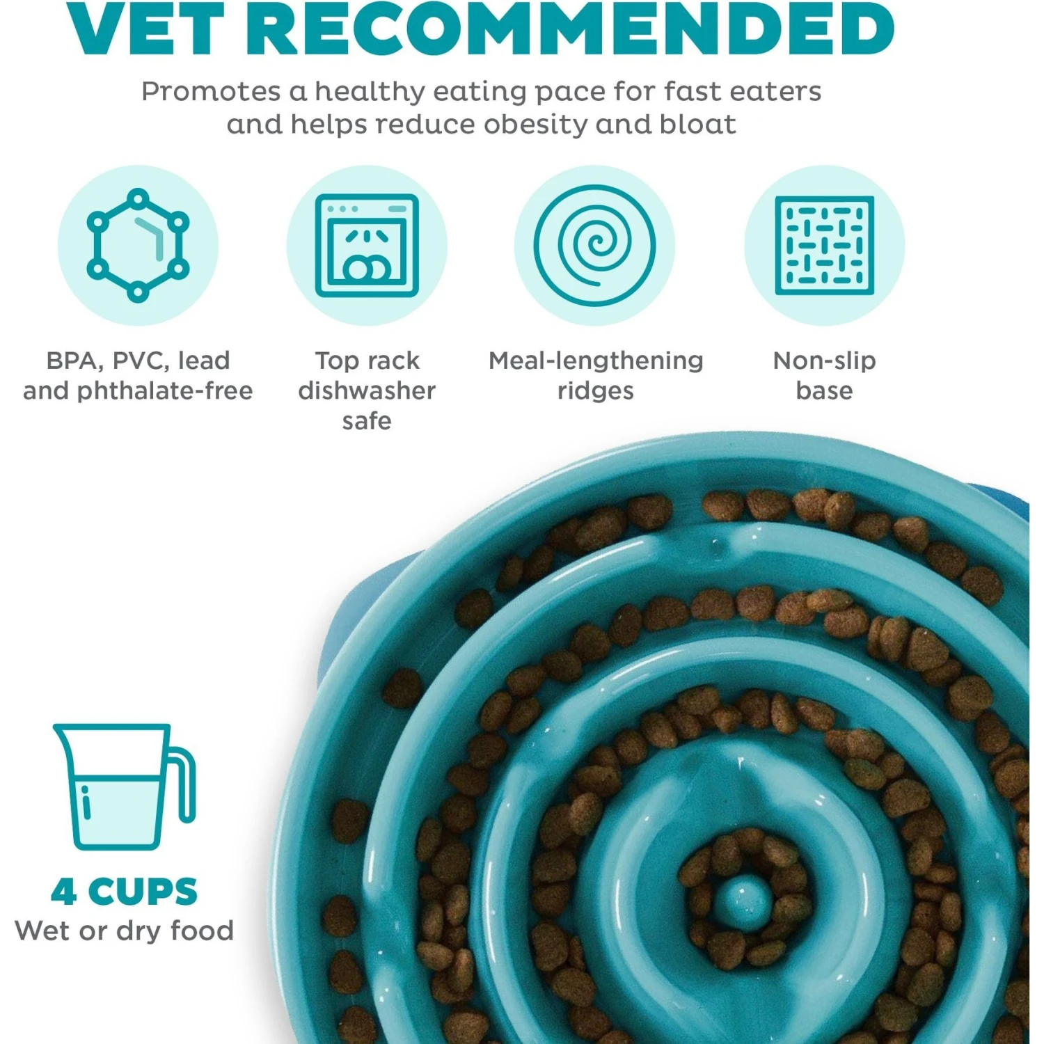 Outward Hound Non-Skid Plastic Slow Feeder Interactive Dog Bowl 5 Outward Hound Non-Skid Plastic Slow Feeder Interactive Dog Bowl - Image 3