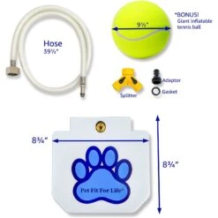 Pet Fit For Life Dog Step-on Sprinkler Dog Toy, Silver -Blue Buffalo Shop 872438 PT3. AC SS1800 V1686247935