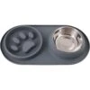 Pounce + Fetch Silicone Double Bowl Slow Feeder, 10-oz, Grey -Blue Buffalo Shop 883294 MAIN. AC SS1800 V1686244559