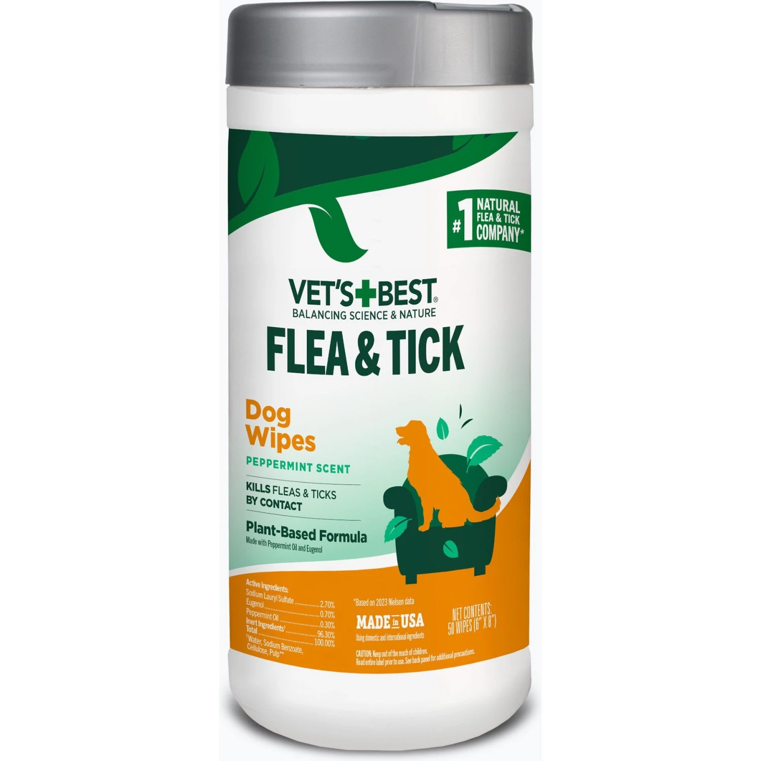 Vet's Best Topical Flea & Tick Wipes For Cats & Dogs, 50 Count 3 Vet's Best Topical Flea & Tick Wipes For Cats & Dogs, 50 Count