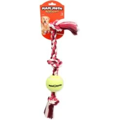 Mammoth Color 3 Knot Rope Tug With Tennis Ball For Dogs, Color Varies -Blue Buffalo Shop 89513 PT4. AC SS1800 V1633022221