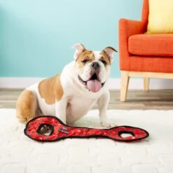 Tuffy's No Stuff Ultimate Tug-O-War Squeaky Plush Dog Toy -Blue Buffalo Shop 90146 PT3. AC SS1800 V1589560977