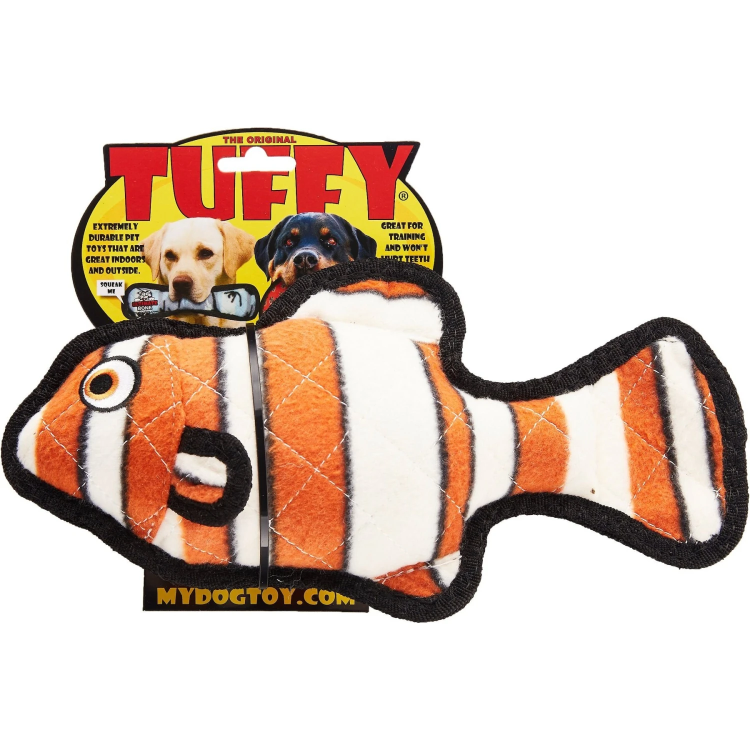 Tuffy's Ocean Creatures Fish Squeaky Plush Dog Toy 7 Tuffy's Ocean Creatures Fish Squeaky Plush Dog Toy - Image 5