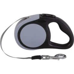 Pounce + Fetch 10-ft Retractable Dog Leash, Grey, Small