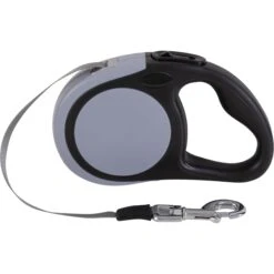 Pounce + Fetch 16-ft Retractable Dog Leash, Grey, Large