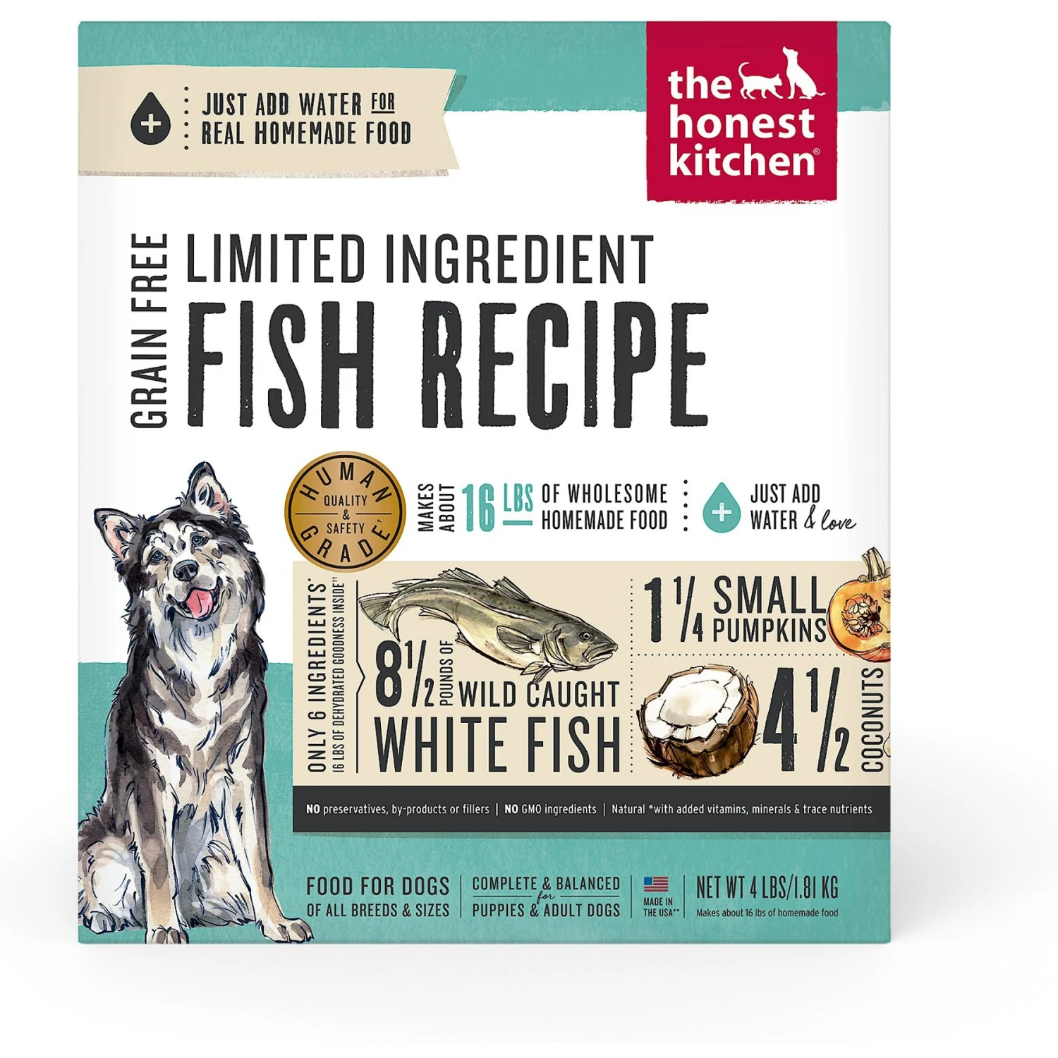The Honest Kitchen Limited Ingredient Diet Fish Recipe Grain-Free Dehydrated Dog Food 3 The Honest Kitchen Limited Ingredient Diet Fish Recipe Grain-Free Dehydrated Dog Food