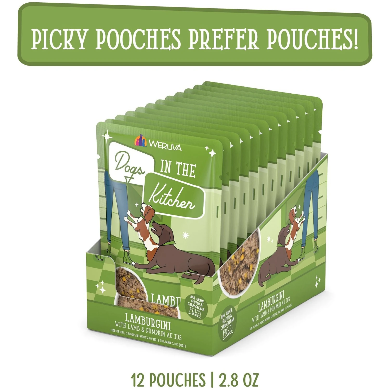 Weruva Dogs In The Kitchen Lamburgini With Lamb & Pumpkin Au Jus Grain-Free Dog Food Pouches 4 Weruva Dogs In The Kitchen Lamburgini With Lamb & Pumpkin Au Jus Grain-Free Dog Food Pouches - Image 2