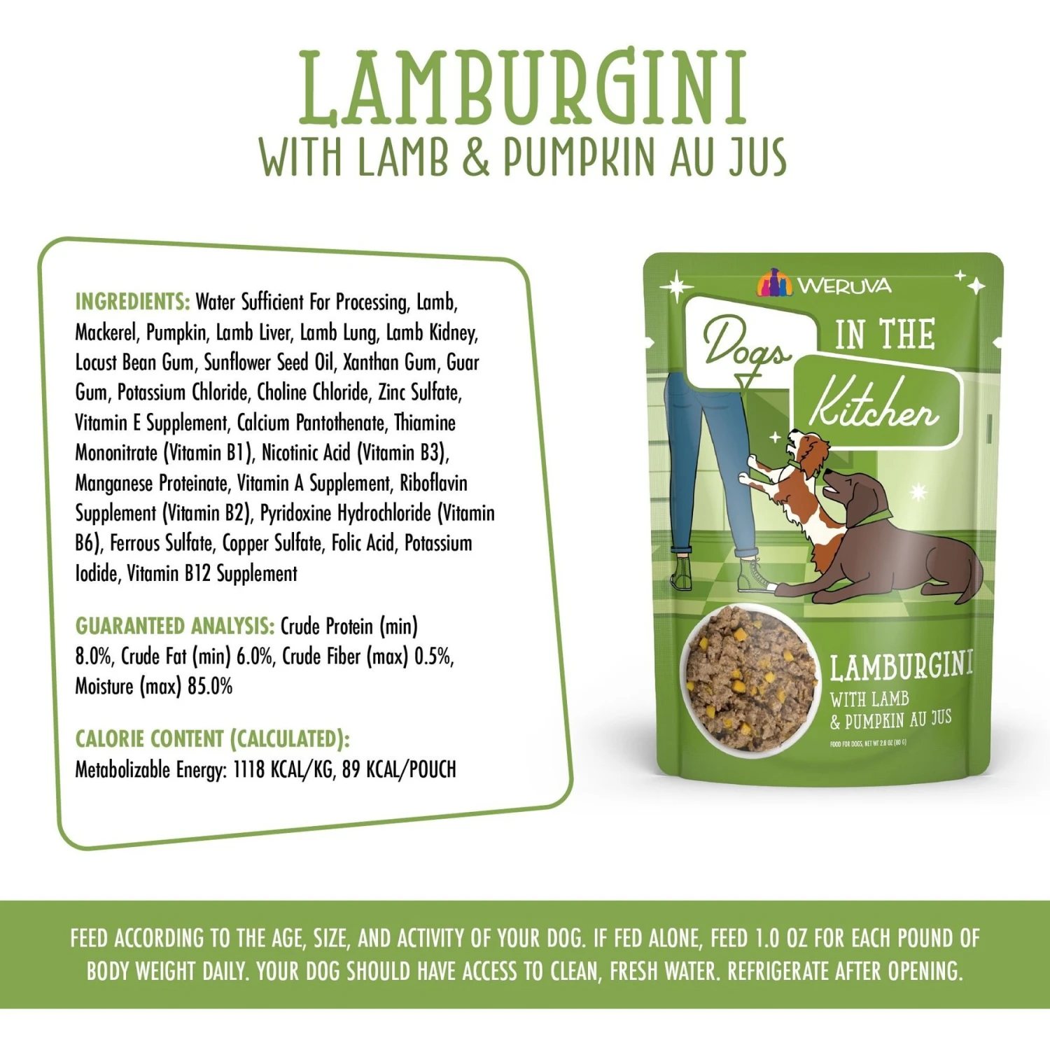 Weruva Dogs In The Kitchen Lamburgini With Lamb & Pumpkin Au Jus Grain-Free Dog Food Pouches 8 Weruva Dogs In The Kitchen Lamburgini With Lamb & Pumpkin Au Jus Grain-Free Dog Food Pouches - Image 6