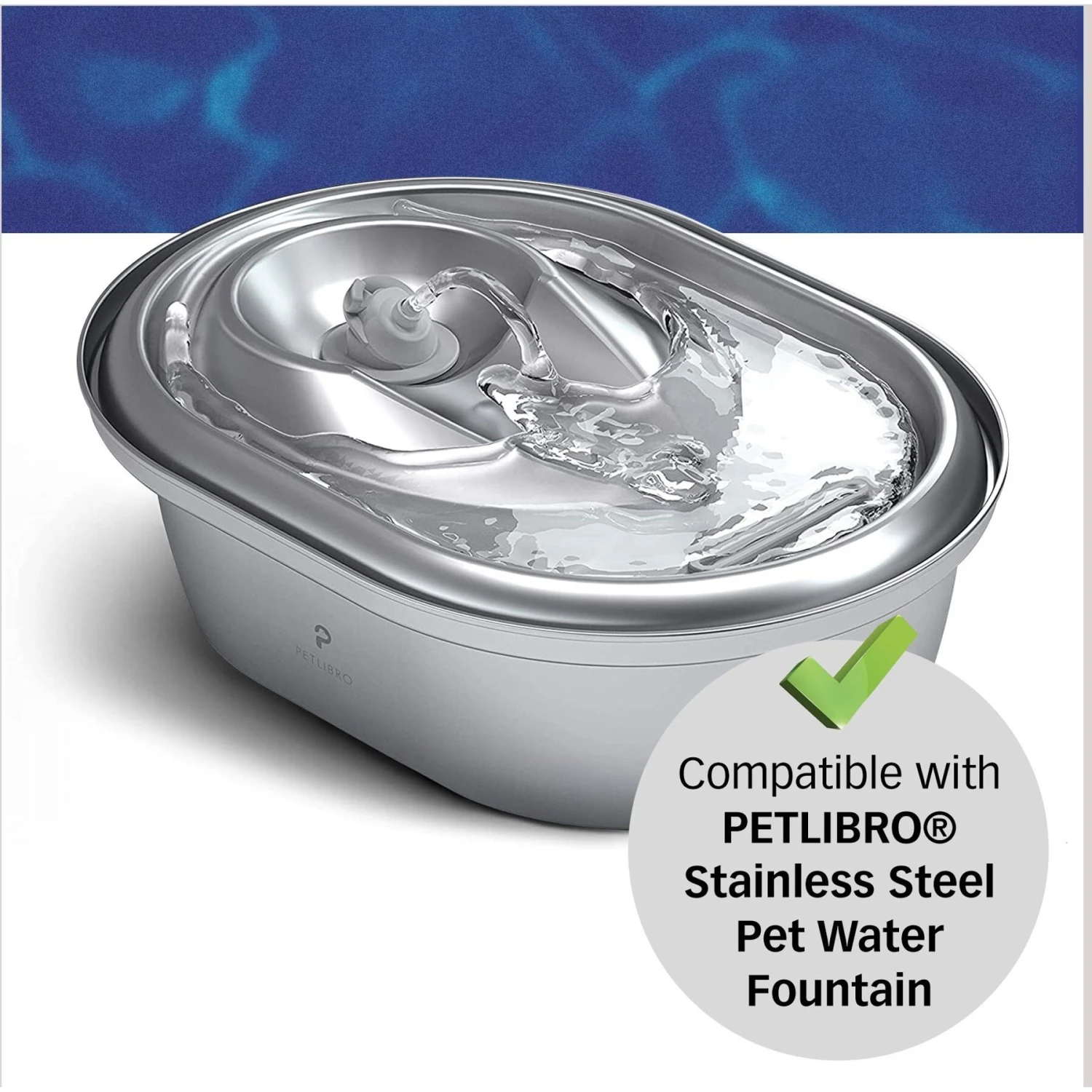 Petlibro Stainless Steel Dog & Cat Water Fountain, 2-L & Pet Standard PETLIBRO Model PLWF003 Stainless Steel Pet Water Fountain Replacement Filter & Replacement Pre-Filter Sponges, 67-oz, 12-pack 11 Petlibro Stainless Steel Dog & Cat Water Fountain, 2-L & Pet Standard PETLIBRO Model PLWF003 Stainless Steel Pet Water Fountain Replacement Filter & Replacement Pre-Filter Sponges, 67-oz, 12-pack - Image 9