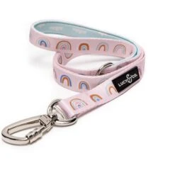 Lucy & Co. The In The Clouds Polyester Padded Handle Dog Leash, Pink