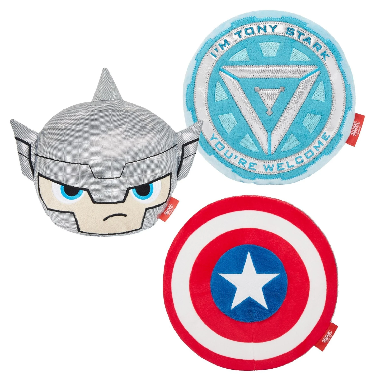 Marvel 's Thor Round Plush Squeaky Dog Toy + 2 Items 3 Marvel 's Thor Round Plush Squeaky Dog Toy + 2 Items