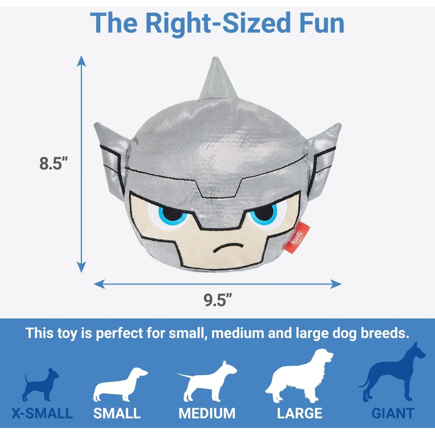 Marvel 's Thor Round Plush Squeaky Dog Toy + 2 Items 8 Marvel 's Thor Round Plush Squeaky Dog Toy + 2 Items - Image 6