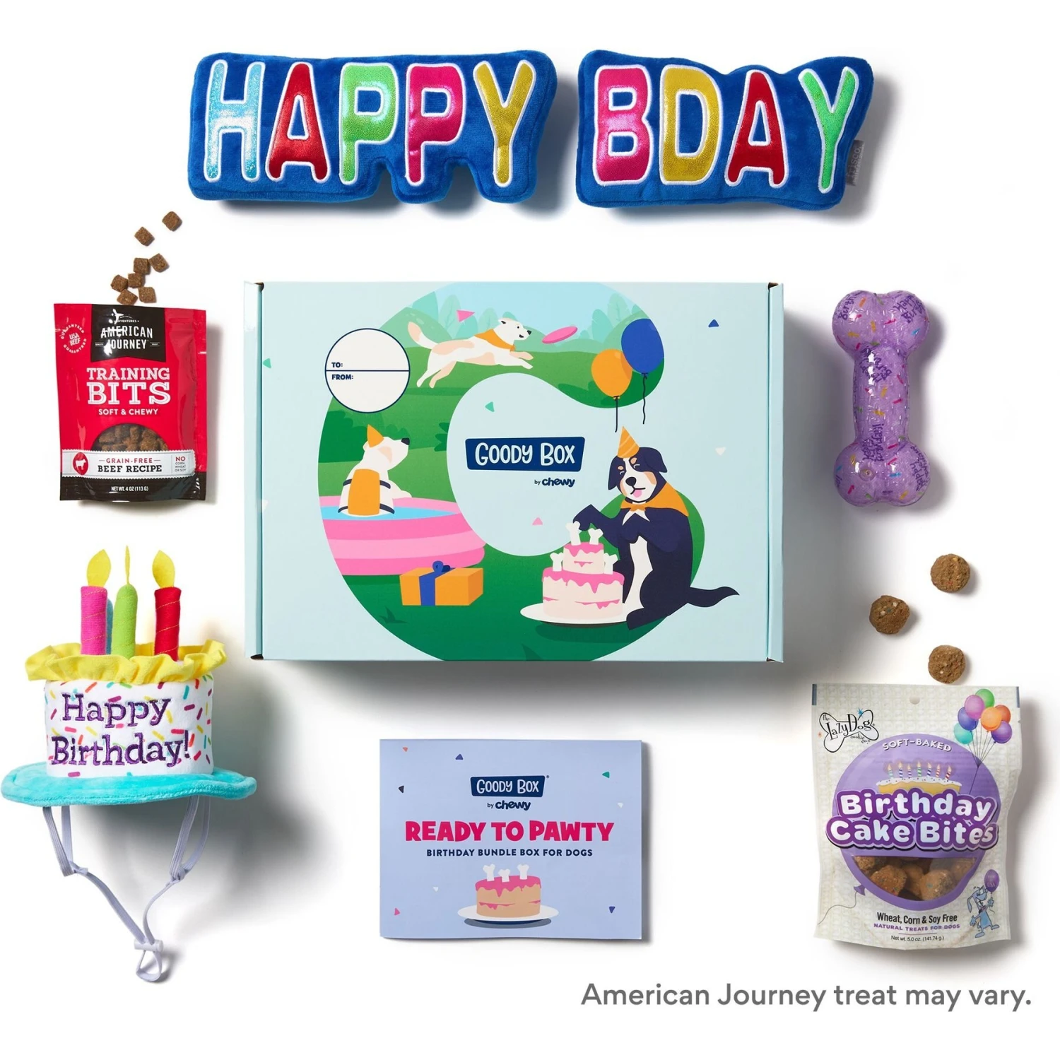 Goody Box Birthday Dog Toys & Treats & Pooch Creamery Peanut Butter Flavor Ice Cream Mix Dog Treat, 5.25-oz Cup 5 Goody Box Birthday Dog Toys & Treats & Pooch Creamery Peanut Butter Flavor Ice Cream Mix Dog Treat, 5.25-oz Cup - Image 3