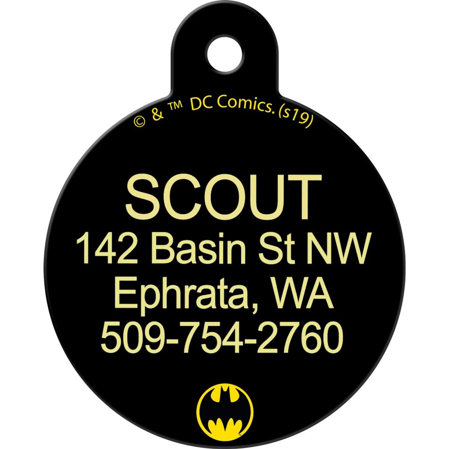 Quick-Tag Batman Circle Dog ID Tag 4 Quick-Tag Batman Circle Dog ID Tag - Image 2