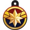 Quick-Tag Marvel Captain Marvel Circle Dog ID Tag -Blue Buffalo Shop 950670 MAIN. AC SS1800 V1696956177