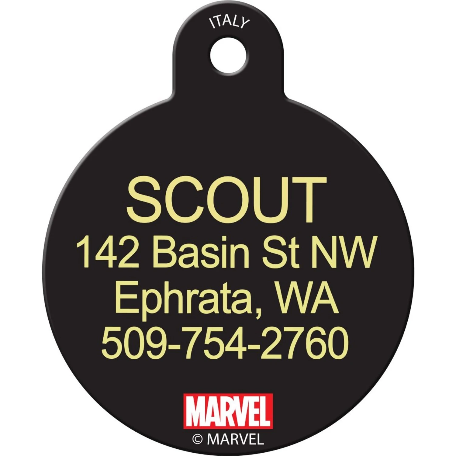 Quick-Tag Marvel Spiderman Eyes Circle Dog ID Tag 4 Quick-Tag Marvel Spiderman Eyes Circle Dog ID Tag - Image 2