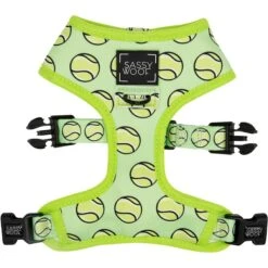 Sassy Woof Reversible Dog Harness, Serving Up Sass, Yellow