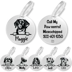 PawFurEver Dog Breed Stainless Steel Personalized Dog ID Tag