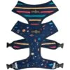 Lucy & Co. The Space Doodle Reversible Dog Harness, Navy