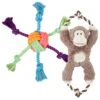 Frisco Fetch Colorful Ball Knot Rope Dog Toy & Frisco Monkey Plush With Rope Squeaky Dog Toy -Blue Buffalo Shop 962014 MAIN. AC SS1800 V1694784009