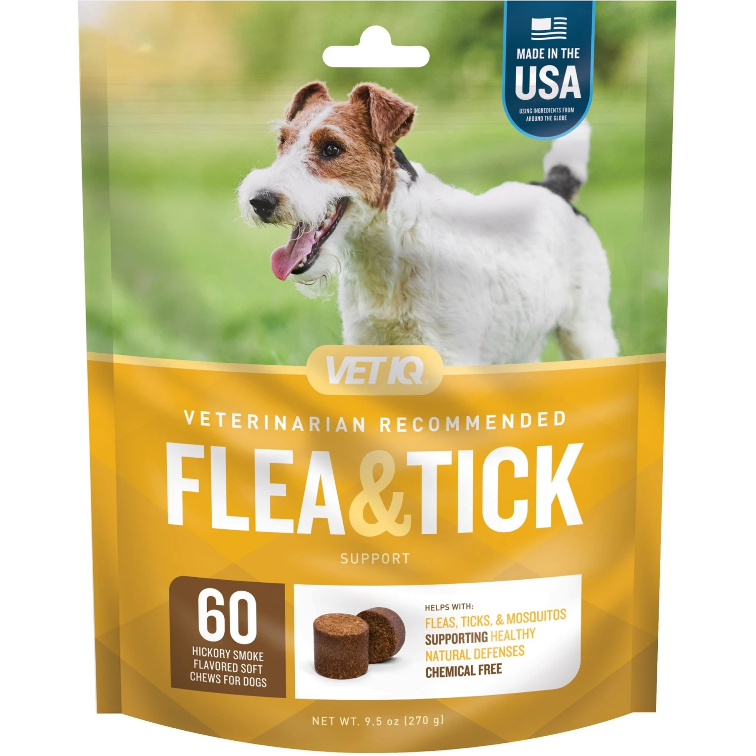 VetIQ Hickory Smoke Flavored Soft Chews Flea & Tick Support For Dogs, 9.5-oz, 60 Count 3 VetIQ Hickory Smoke Flavored Soft Chews Flea & Tick Support For Dogs, 9.5-oz, 60 Count