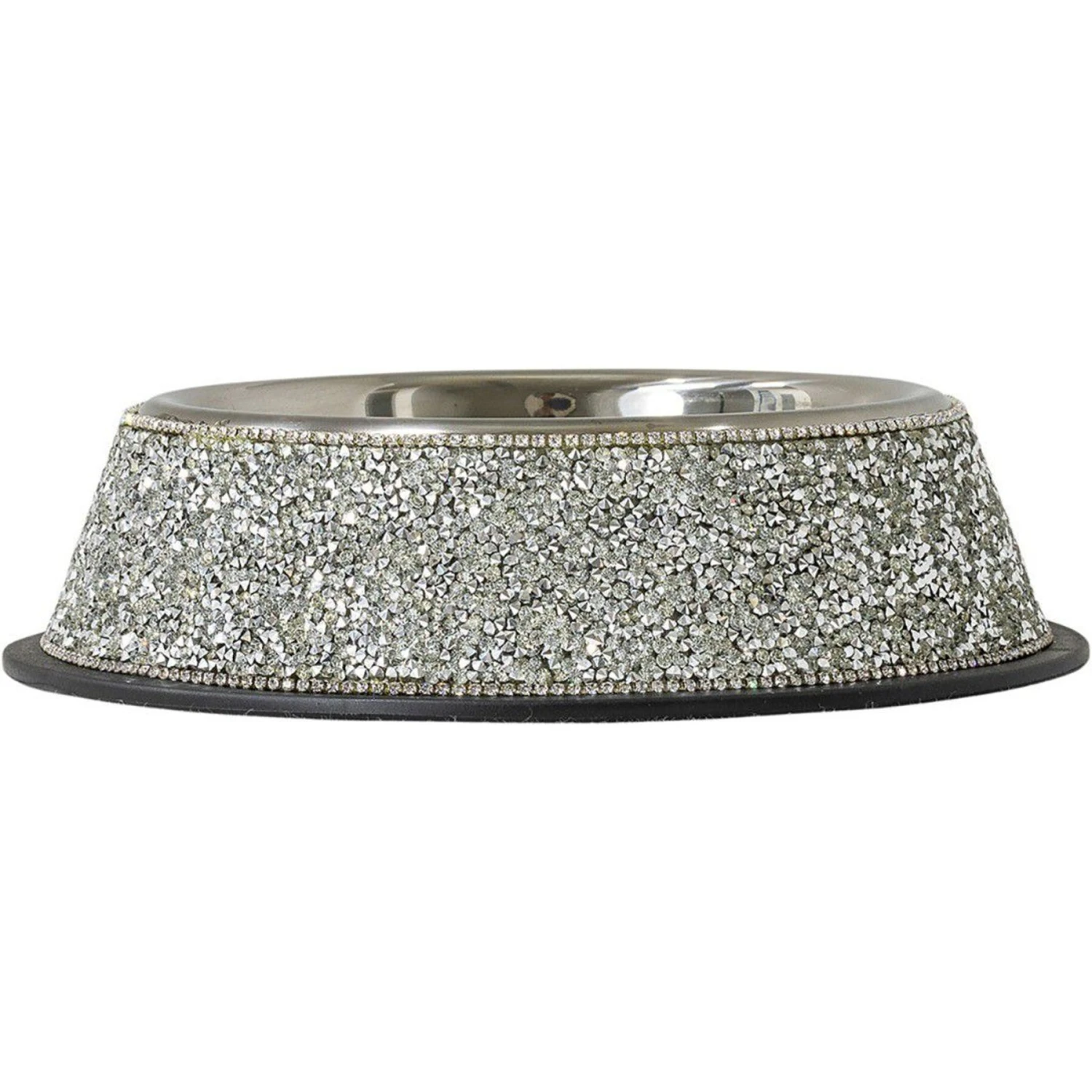 Sparkles Home Luminous Rhinestone Dog Bowl, Silver 4 Sparkles Home Luminous Rhinestone Dog Bowl, Silver - Image 2