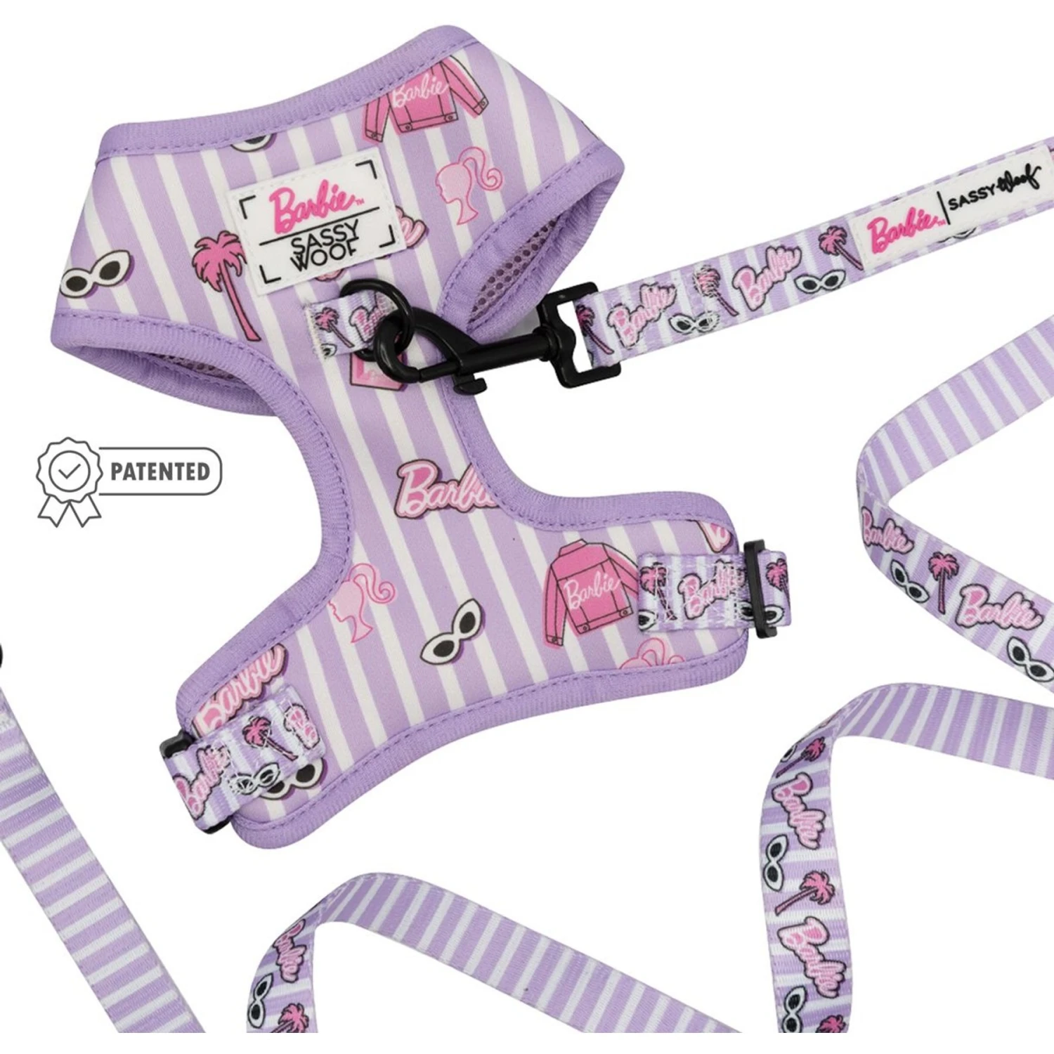 Sassy Woof Closet Goals Dog Harness & Leash, Purple 3 Sassy Woof Closet Goals Dog Harness & Leash, Purple