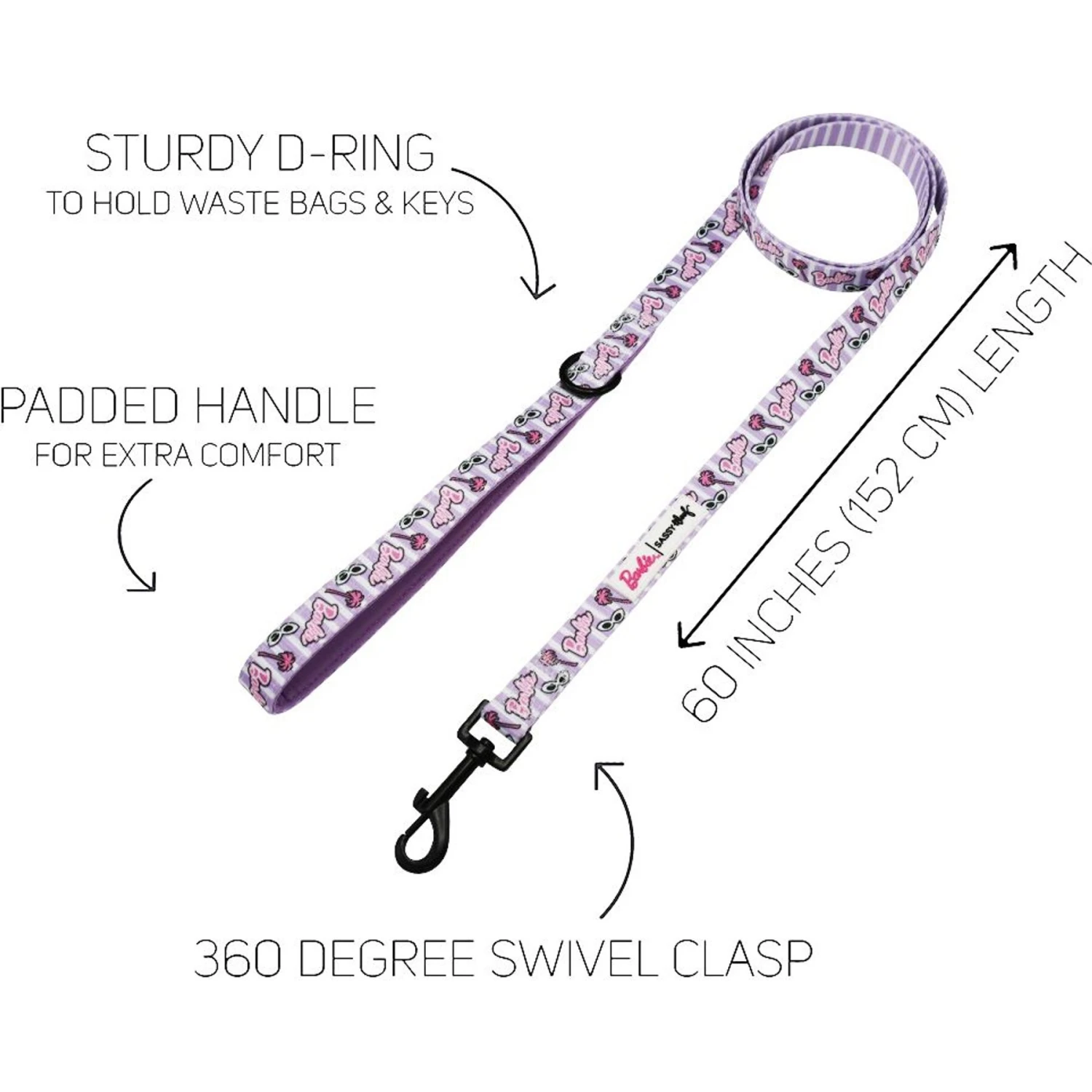 Sassy Woof Closet Goals Dog Harness & Leash, Purple 5 Sassy Woof Closet Goals Dog Harness & Leash, Purple - Image 3