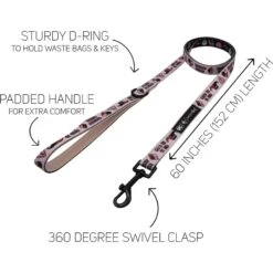 Sassy Woof Harley Quinn Dog Leash, Pink, 5-ft Long, 4/5-in Wide -Blue Buffalo Shop 980886 PT2. AC SS1800 V1698345269