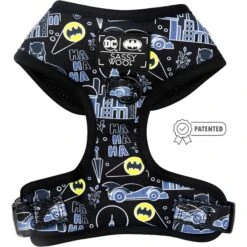 Sassy Woof Batman Dog Harness, Black