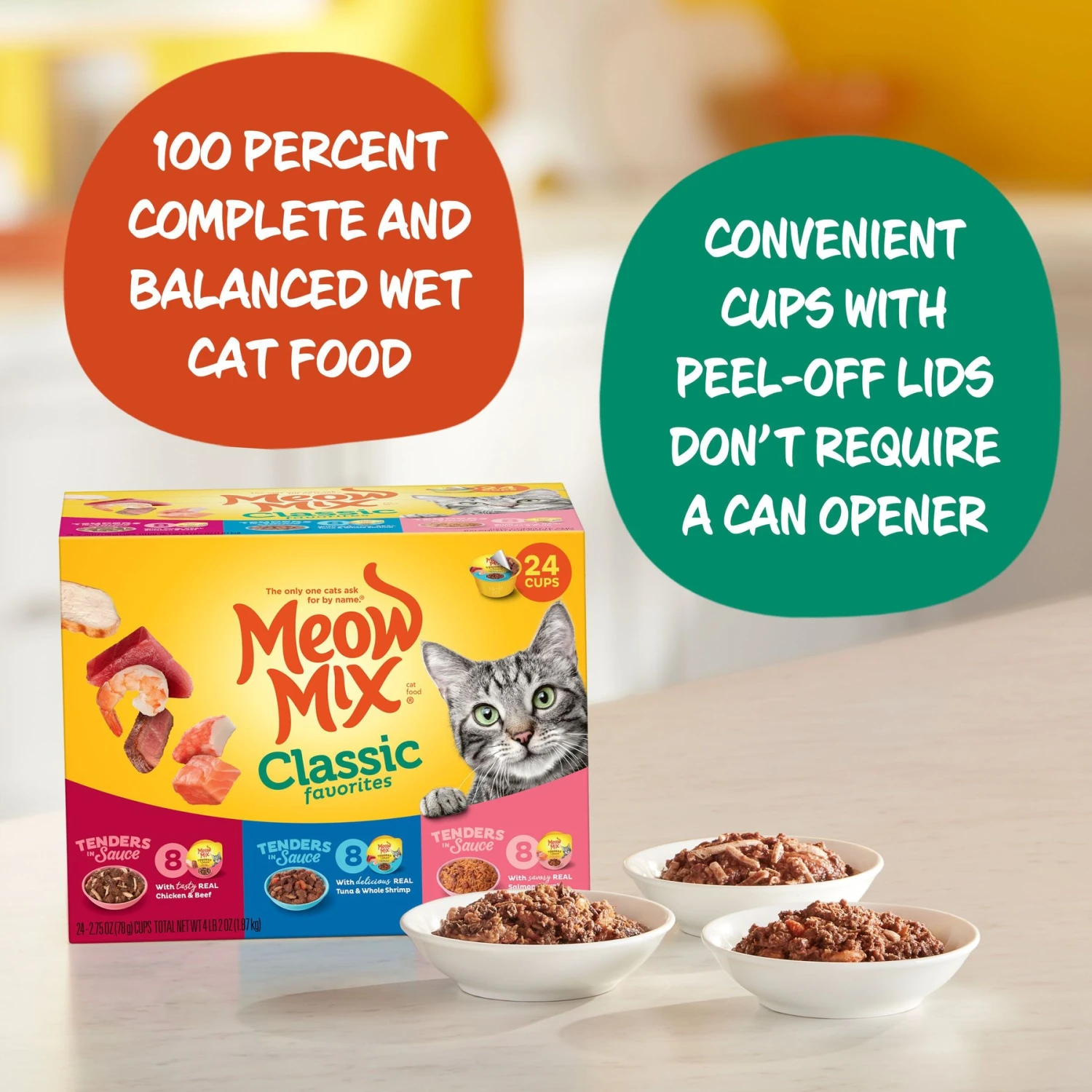 Meow Mix Classic Favorites Tenders In Sauce Variety Pack Wet Cat Food 6 Meow Mix Classic Favorites Tenders In Sauce Variety Pack Wet Cat Food - Image 4