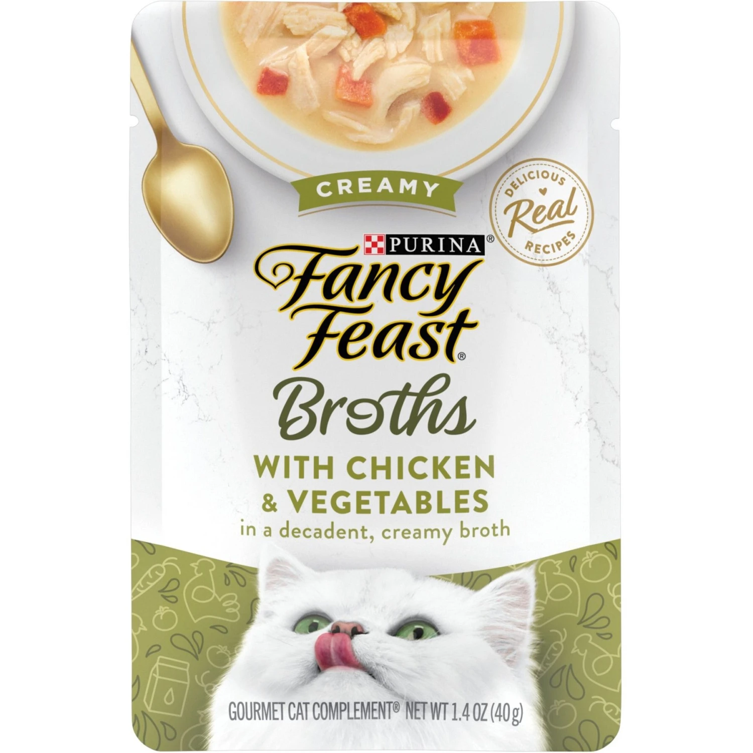 Fancy Feast Creamy Broths With Chicken & Vegetables Supplemental Wet Cat Food Pouches 3 Fancy Feast Creamy Broths With Chicken & Vegetables Supplemental Wet Cat Food Pouches