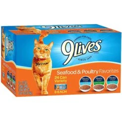 9 Lives Seafood & Poultry Favorites Variety Pack Canned Cat Food