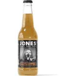 JONES Craft Soda For Dogs Turkey & Gravy Fortified With Glucosamine & Chondroitin Wet Dog Food Topper, 12-oz Bottle, 4 Count