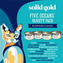 Solid Gold Five Oceans Variety Pack Wet Cat Food, 3-oz Can, Case Of 12 -Blue Buffalo Shop 1021734 PT1. AC SS1800 V1700681131