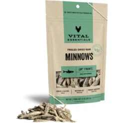 Vital Essentials Minnows Grain-Free Freeze-Dried Raw Cat Treats, 1.0-oz Bag