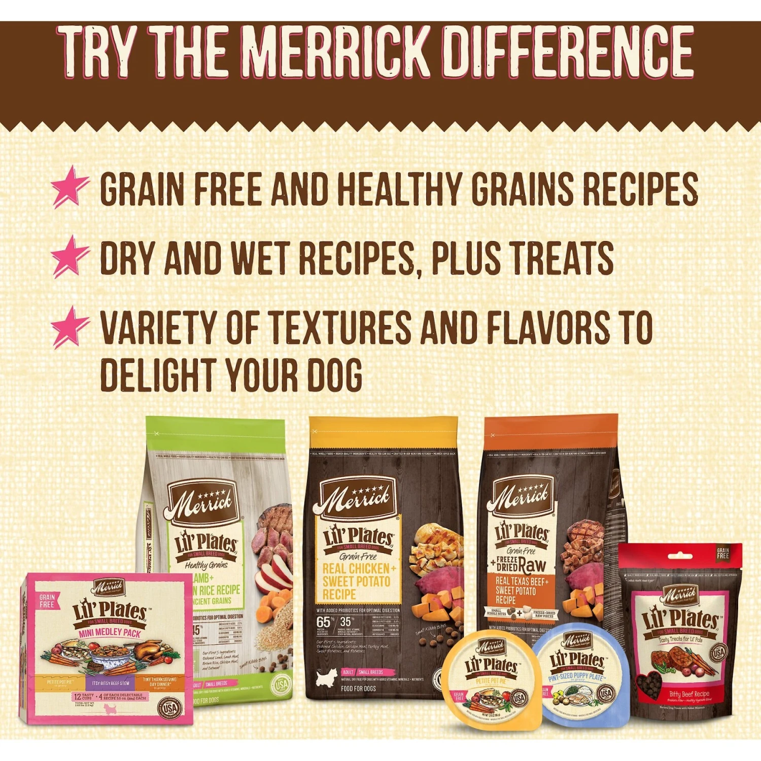 Merrick Lil' Plates Grain-Free Small Breed Wet Dog Food Teeny Texas Steak Tips Dinner 9 Merrick Lil' Plates Grain-Free Small Breed Wet Dog Food Teeny Texas Steak Tips Dinner - Image 7