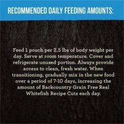 Merrick Backcountry Grain-Free Morsels In Gravy Real Whitefish Recipe Cuts Cat Food Pouches -Blue Buffalo Shop 102340 PT8. AC SS1800 V1506523257