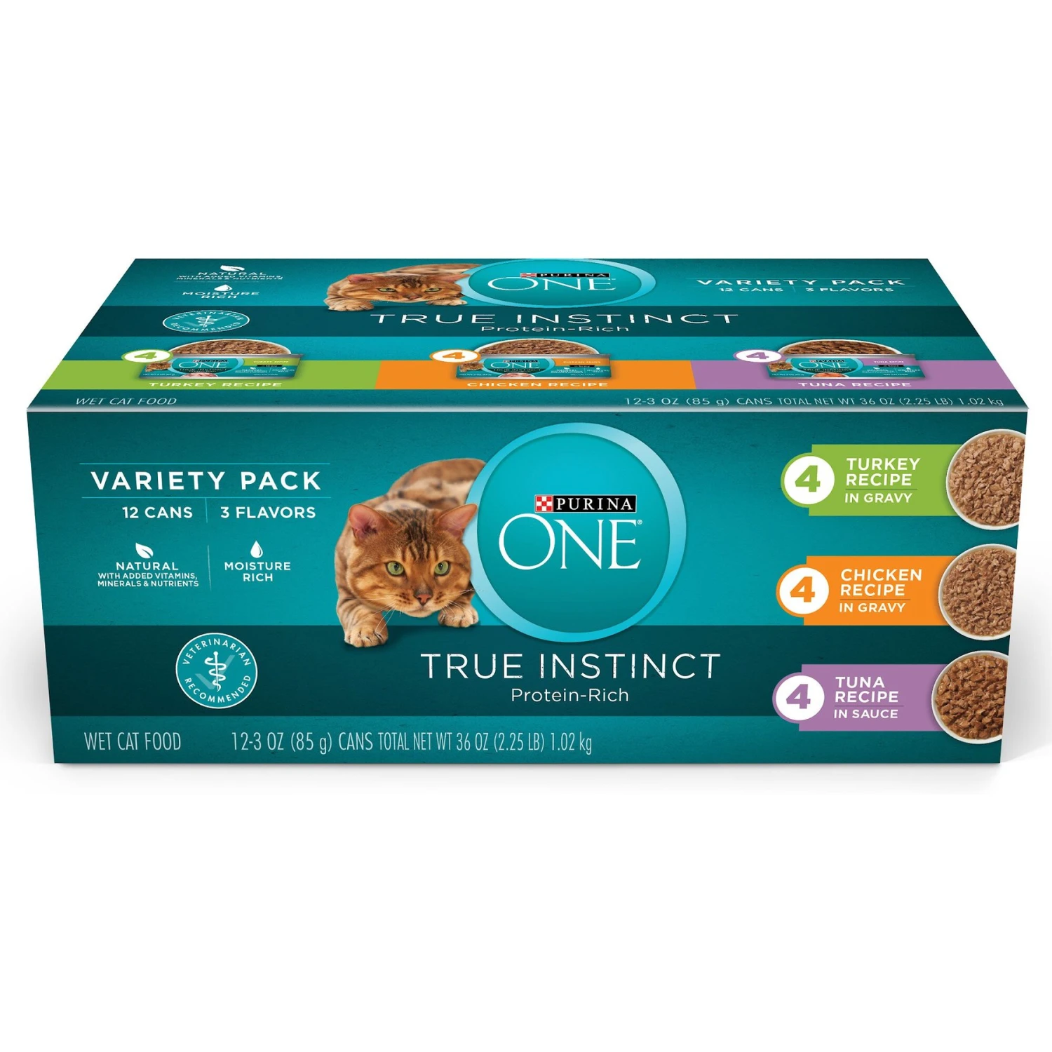 Purina ONE True Instinct Turkey, Chicken & Tuna Variety Pack Canned Cat Food 3 Purina ONE True Instinct Turkey, Chicken & Tuna Variety Pack Canned Cat Food