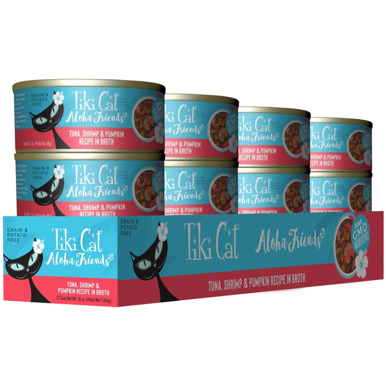 Tiki Cat Aloha Friends Tuna With Shrimp & Pumpkin Grain-Free Wet Cat Food 4 Tiki Cat Aloha Friends Tuna With Shrimp & Pumpkin Grain-Free Wet Cat Food - Image 2