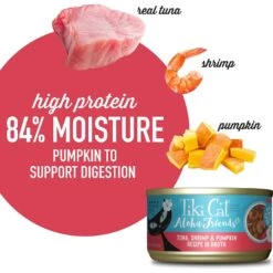 Tiki Cat Aloha Friends Tuna With Shrimp & Pumpkin Grain-Free Wet Cat Food 13 Tiki Cat Aloha Friends Tuna With Shrimp & Pumpkin Grain-Free Wet Cat Food -Blue Buffalo Shop 102922 PT3. AC SS1800 V1651106788